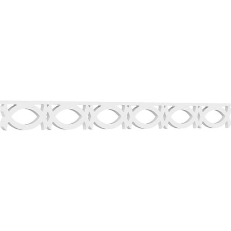 Ekena Millwork Hazelton Architectural Grade PVC Running Trim, 4"H x 5/8"P x 48"L RUNP04X0625X48HAZ